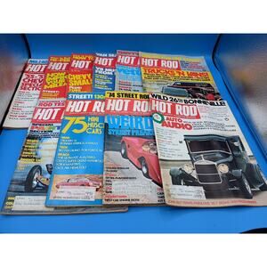 Hot Rod Magazine Lot - 1974 - 10 Issues - Missing Jan-Feb